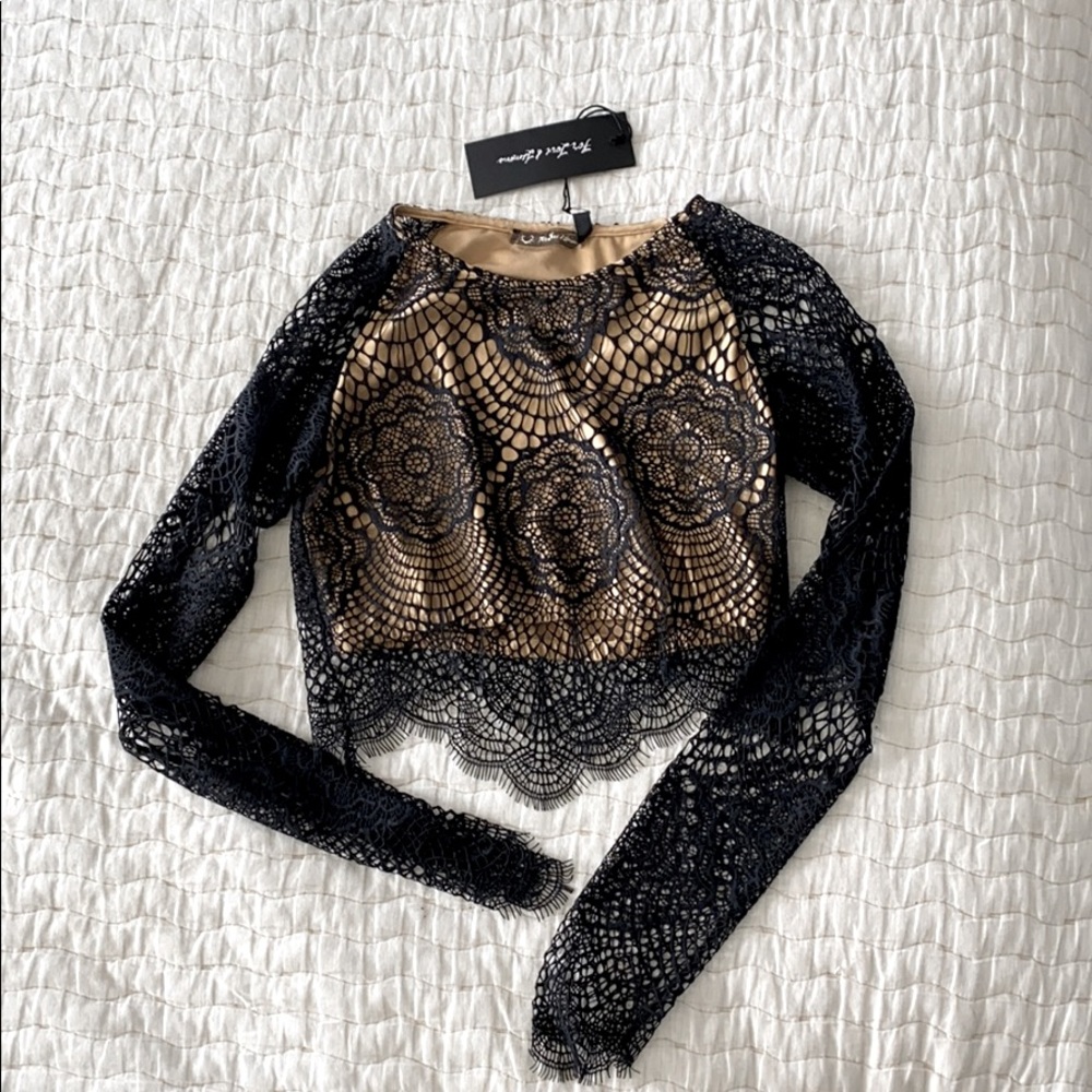 For Love and Lemons Lace Crop Top